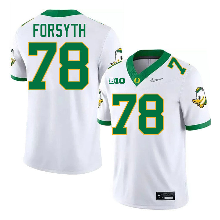 Alex Forsyth Oregon Jersey,Oregon Ducks Football Uniforms Youth-White 2024